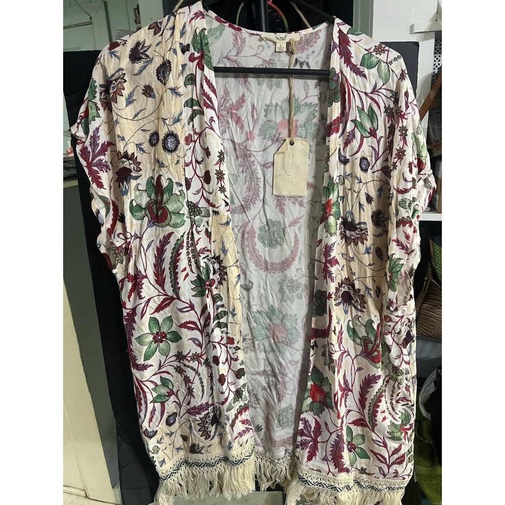 NWT EASEL SIZE S FLORAL KIMONO COVER UP (2172)